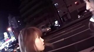 2 Japanese babes are putting their lucky guy thru a steamy 3some