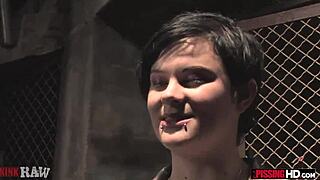 Horny Amateur Sucking Dick and Gettin' Pissed On, Man!