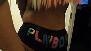 The cute ebony teen 18+ gets a firm spanking