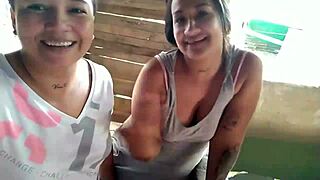 Lesbian Amateurs Play Dare in Neighbor's Tank