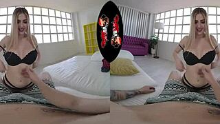 Experience a sexy despair session with a gorgeous Spanish babe in a mini vamp