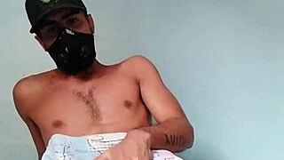 Amateur milf caresses herself alone in rich setting