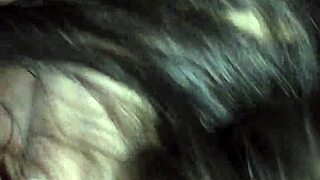 White amateur performs blowjob in POV style, feeling casual and fun