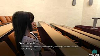 Bound teen babe almost caught.