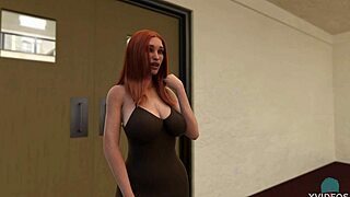 Bound teen babe almost caught.