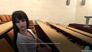 Bound teen babe almost caught.