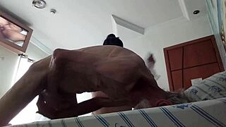 This couple is trying front and back positions in their hardcore anal sex session