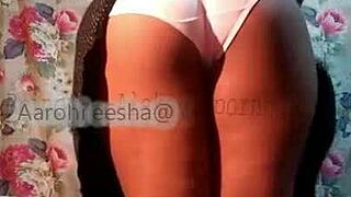 this indian girl is showing off her big tits and masturbating for her boyfriend