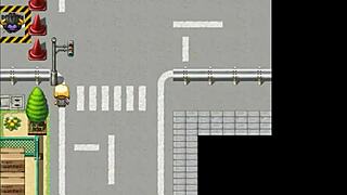 In this new porn hentai game, a CUTE BLONDE has SEX with MEN