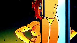 Catgirl masturbating anime music video in bath tub
