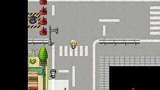 In this new porn hentai game, a CUTE BLONDE has SEX with MEN