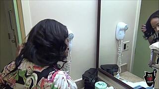 Stunning brunette bangs and facializes in steamy Italian group