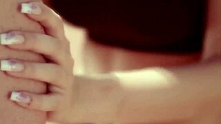 Sexy blowjob moment with blonde and brunette