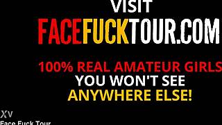 Slobbering Pov Deep Throat Brunette