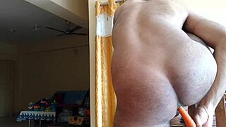 Solo Gay Butt Fucking With Carrot In Ass
