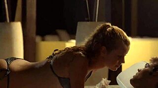 jessie rogers gives an erotic blowjob by the pool