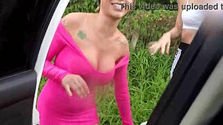 Barbara Alves Cycles Without Panties In Rain