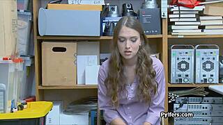 Security Catches Perky Thief Fucking on Hidden Cam