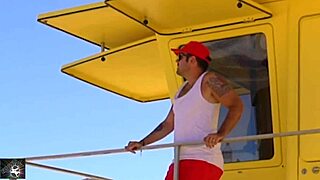 Italian Anal Pounding by Lifeguard on Beach