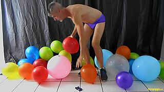 balloon play with horny gay dilf richard lennox