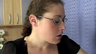 oh man, watching my chubby girlfriend with big tits masturbate at work drives me wild