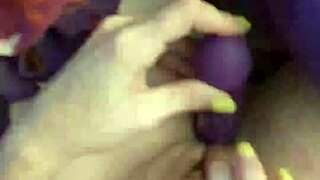 danielle roy enjoys her toys as cody roy relaxes nearby