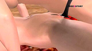 Animated Cartoon Porn: Lesbian Girls Strap-On Sex with Hindi Audio Story