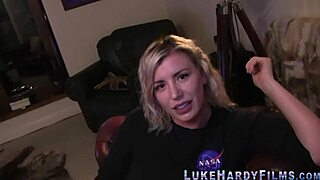 Blonde Titfucks Luke Hardy