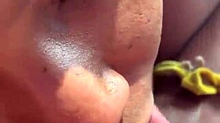 Lesbian Licks Pussy in Car During USA Holiday