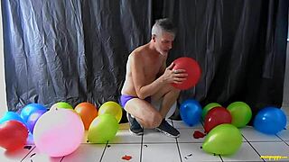 balloon play with horny gay dilf richard lennox