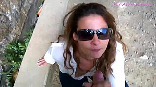 Stranger stops lost girl for sex! Kataluna deepthroats for cash!