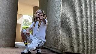 First Time Sucking Cock Outside, Wow!