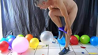 balloon play with horny gay dilf richard lennox