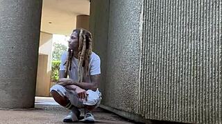 First Time Sucking Cock Outside, Wow!