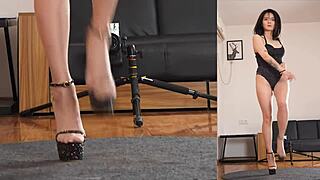 Watch this asian dancer in pantyhose?