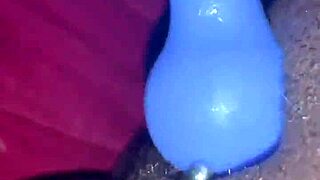 Ebony MILF rubs her clit hard in homemade video. She squirts intensely while masturbating for the camera.