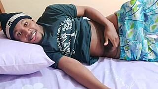 Gay man prepares for cumming