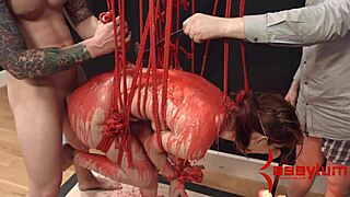 Redhead Babe Feels Intense Emotions During Hot Wax Bondage Session