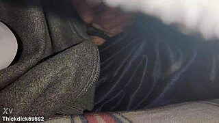 look at that smooth dick under the cover