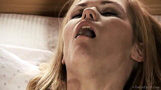 Blonde Delphine Masturbating With Petite 18+ Tits.