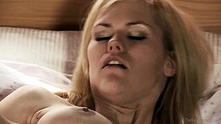 Blonde Delphine Masturbating With Petite 18+ Tits.