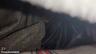 look at that smooth dick under the cover