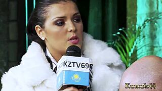 Domme Fucks Reporter in Hot Threesome