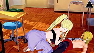 Koikatsu depicts Edward and Winry in fast handjob sex