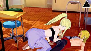 Koikatsu depicts Edward and Winry in fast handjob sex