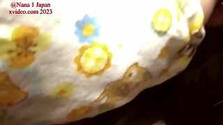 Pretty amateur Nana is starring in diaper cosplay masturbation