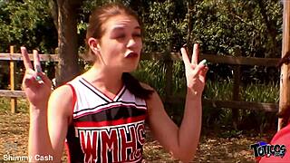 sexy dramatic cheerleader shut up with big black cock temptations