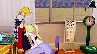 Koikatsu depicts Edward and Winry in fast handjob sex