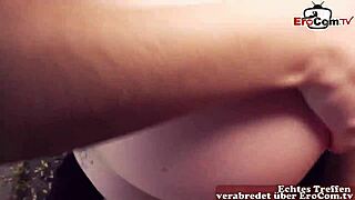 real car hookup with a german blonde slut picking up a guy for fun