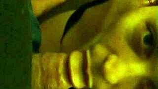 Wife with sexual perversion performs oral sex on her man